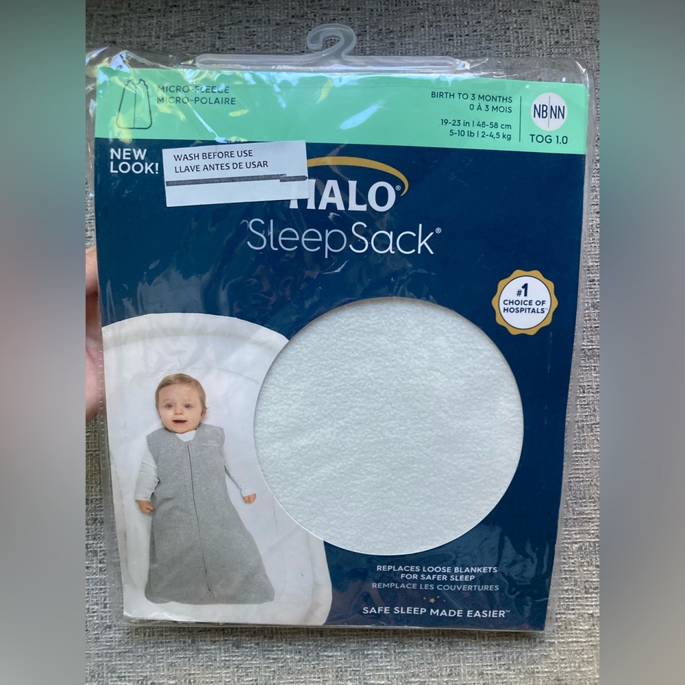 NWT Halo Sleep Sack Wearable Blanket Micro Fleece 0-3 M